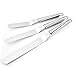 Joyeee Set Spatola Cucina, 3 Pezzi Spatole Angolari di Acciaio Inox, Dolci Spatole Decorazione Torte, Spatola per Pasticceria, Spatola Glassa (6'' 8'' 10'', Argento)