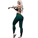Produktbild WOZOW Damen Leggings Gamaschen Solid Basic Sweathose Back Pocket Dünn Skinny Trousers Casual Fitness Lang Long Jogginghose Workout Sport Hose Stoffhose (XL,Grün)