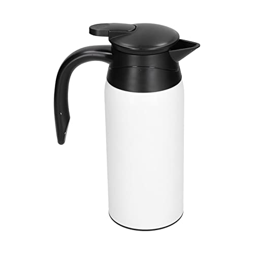 Ycauty 'Hervidor eléctrico 800 Ml con olla de aislamiento automático de base para coche' (12 V/24 V Miyi blanco marfil viene con pedes)