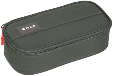 LÄSSIG Bold Schlampermäppchen Spacy Pencil Case Dark Olive | für die Schue, mit praktischen Fächern und Halterungen