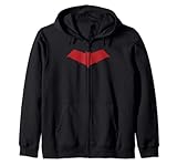 DC Comics Batman Red Hood Bat Logo Front And Back Zip Hoodie