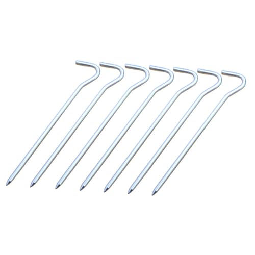 BESPORTBLE 6 Stück Ultraleichte Aluminium Zelt heringe Weiß Robuste Outdoor Camping Nägel mit Rutschfestem Haken Wetterfeste Bodenanker für Zelt Pavillon Trekking Praktische Fixiernägel