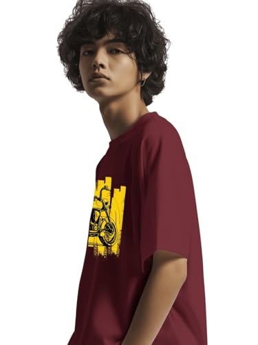 Image of Roads to India T-Shirt for Men - 100% Cotton Ladakh Motorcycle Rider Half Sleeve Round Neck Graphic Print | Regular & Oversized Fit | 180 /220 GSM | S-5XL | Black, Navy Blue, Maroon, Olive, Red, White