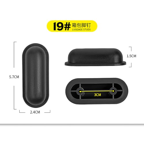 Image of Luggage Feet Pads - 2 Pcs Replacement Part Bottom Stud Stand Suitcase Feet Pad Accessories
