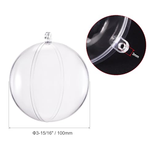 Bolas de plástico transparente 100mm para rellenar esferas manualidades uxcell 5