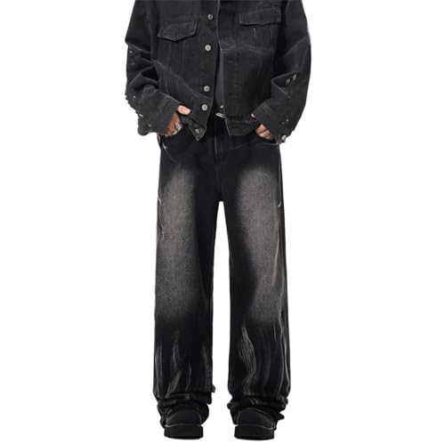 Men's Jeans Spring Autumn American Retro Straight Denim Long Pants for Men2