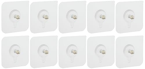 Amazon Brand - Solimo Heavy-Duty Adhesive Wall Nail Hooks | for Hanging Clothes, Hats, Keys, and More | Bathroom & Bedroom Hooks (Pack of 10) (B0D7CPGY14) Amazon Price History, Amazon Price Tracker
