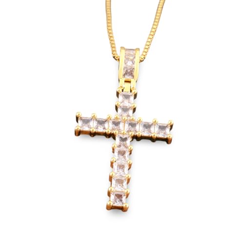 Pendentif Croix carrée pour collier de style quotidien - Bijou tendance