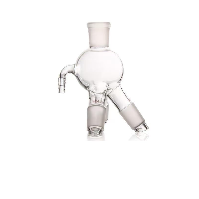 Three-Way Distillation Receiving Tube—Laboratory Spherical Vacuum Glass Distillation Receiver