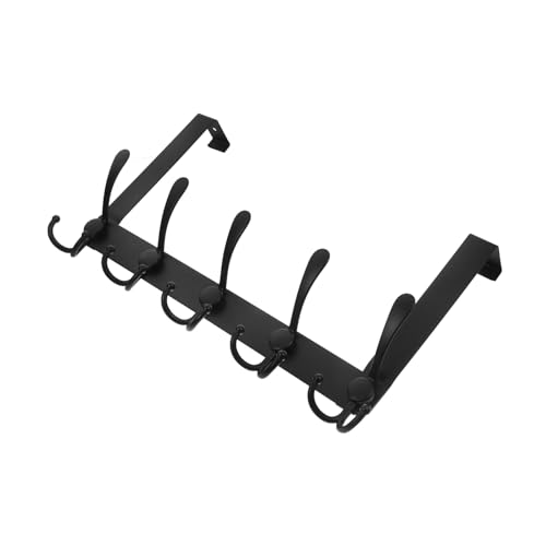 Unomor The Door Organizer 5 Stainless Steel Hooks Towel Coat Rack Space Saving Easy to Install No Drilling Bathroom Bedroom