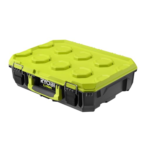 RYOBI - Boîte à Outils Compacte LINK - RSL101 - Organiseur Vis Accessoires, Étanche IP65, Cloisons Amovibles, Empilable