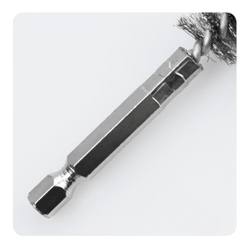 Image of Septe 5 Pieces Stainless Steel Wire Brush for Drill ,Cleaning Brushes with Hex Shank Handle for Drill
