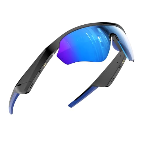 JISPOORT Smart Bluetooth 5.4 Sunglasses, Blue