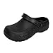 Meidiastra Men Chef Shoes Comfortable Garden Work Shoes with Arch Support Waterproof Work Clogs Oil Resistant for Men Food Service Black 43