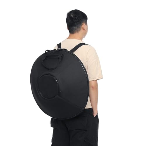 Tambor de mano de acero de 9 notas, instrumento handpan en Re menor, instrumento premium con bolso, baquetas y trípode para producción de audio profesional miniatura 6