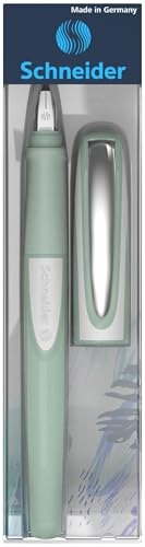 Image of Schneider Ray 168413 Fountain Pen Left Handed with Standard Ink Cartridge Royal Blue Pistacchio