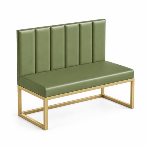 Restaurant Booth Seating, Upholstered Bench with Back, 55.1in