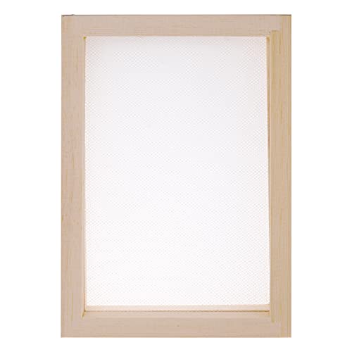 Mifengda 10Pcs Paper Making Screen Kit Wooden Paper Making Mold Frame 5 X 7 Inch Wood Screen Printing Frame With Mesh And Cloth For Diy Paper Craft Making Handcraft (5X7Inch) #TOP3