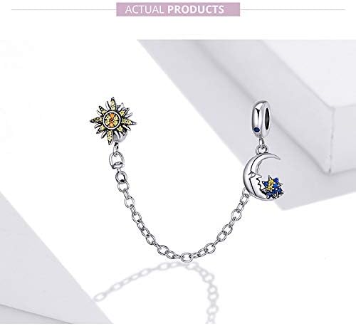 Clip Lock Spacer Stopper Charm Bead Love Heart Charm Bracelets for Women 925 Sterling Silver Safety Chain Charms for Pandora Bracelets - Image 6