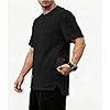 ZJADear Black Short Sleeve T Shirts for Men UK Casual Plain Loose Fit Shirts with Pockets Baggy Crew Neck Tees Breathable Plus Size Tops Lightweight Oversized Pullovers Gym Tees Streetwear 4XL #3