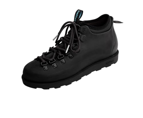 Native Shoes Unisex Fitzsimmons Citylite Bloom Fashion Boot, Jiffy Black/Jiffy Black/Victoria Blue, 7 US Men