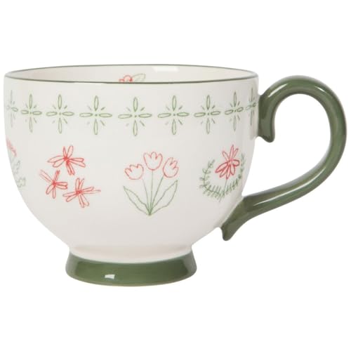 Taza de stoneware Danica Heirloom 20 oz diseño floral miniatura 1
