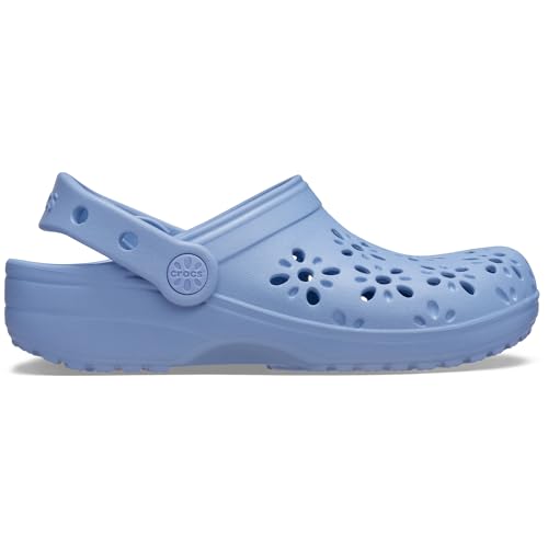 Image of Crocs Unisex-Child Classic Clogs with Floral Cut Out Design, Kids and Toddler Shoes
