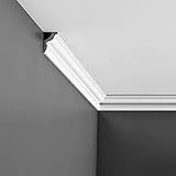 Orac Decor CX148 High Impact Polystyrene Crown Moulding, Primed White. Face: 2', Length: 78' (7...