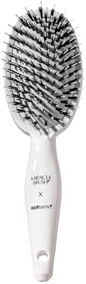 Hairtamin Hair Brush for All Hair Types | Paddle Brush for Blow Drying, Detangling, and Straightening | Anti-Static, Lightweight, and Ergonomic Design | Hair Brush for Men, Women, Kids, and Pets