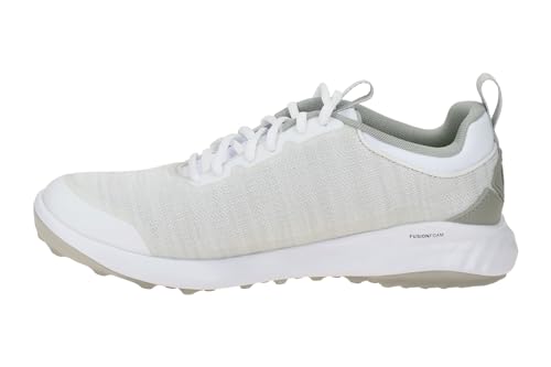 Image of Puma Fusion Pro Golf Shoes, Unisex Adult, Puma White /Puma Silver /Flat Light Grey (377041) (05), 26.5 cm