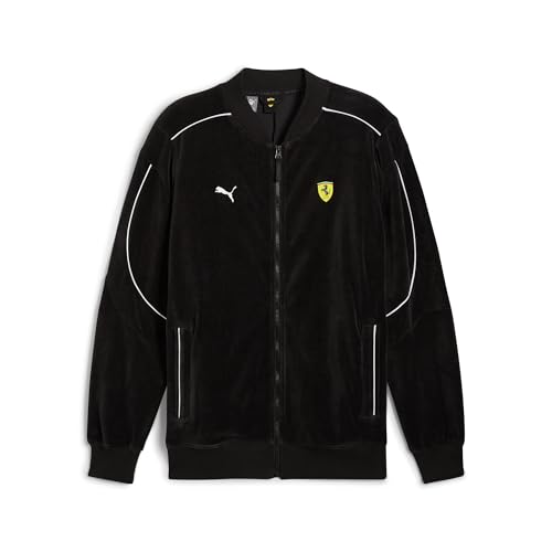 PUMA Mens Scuderia Ferrari Race MT7 Track Jacket, PUMA Black, X-Large