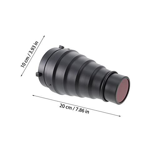 Tubo de luz cónico para fotografía con filtros de color y rejilla para flash de estudio 2