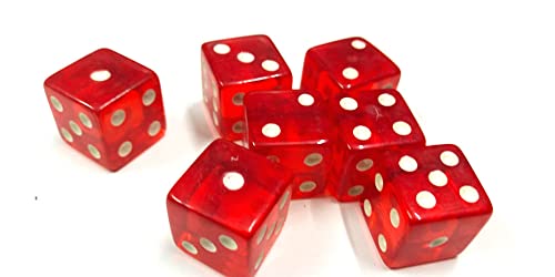 Gurgan-Enterprise-Red-19mm-Creative-Acrylic-Red-Translucent-Dice-6-Sided-Dice-Set-of-4-Pcs