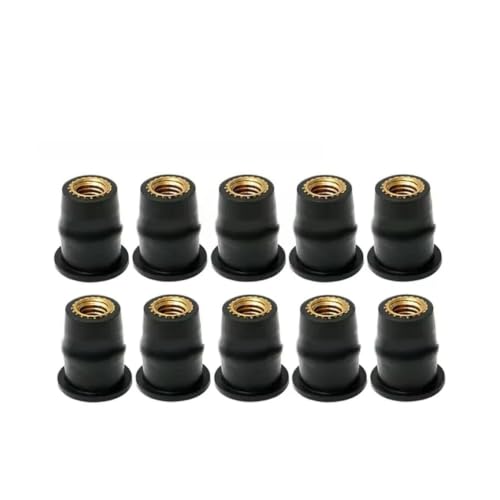 ZS Hardware 10/20/30 piezas M5/M6 accesorios de tuerca de pozo de goma