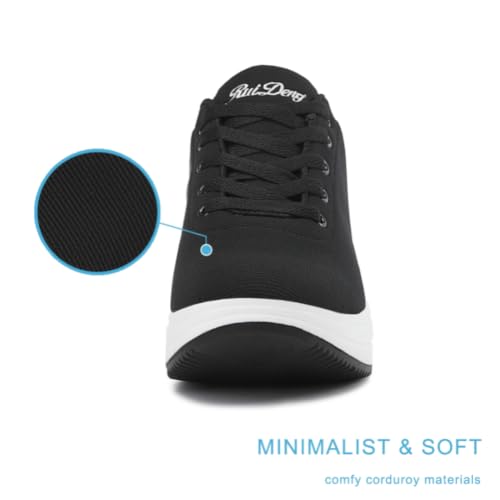 Image of RUIDENG Platform Sneakers for Women Walking All Day | Slip Resistant Work Shoes for Women Comfortable | 2 Inch Thick Wedge Rocker Bottom