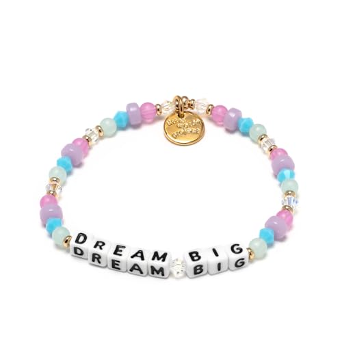 Dream Big Bracelet, The Original Word Bracelet, Made with Colorful Beads and Plated Brass Hardware, Handcrafted Design & Positive Message, Size ML