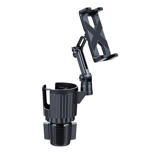 Porte-gobelet pour véhicule anti-vibration et support de téléphone pour écrans 4 à 12.9 pouces