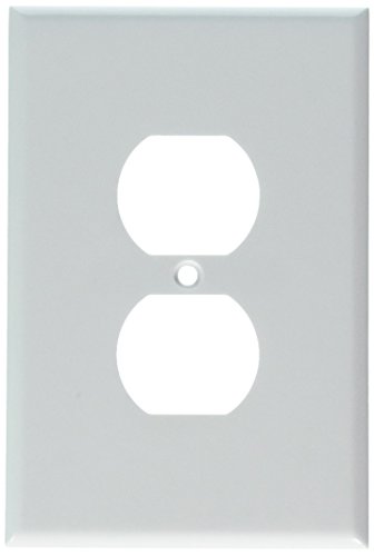 Leviton 001-88103-W Single Gang White Duplex Receptacle Wallplate