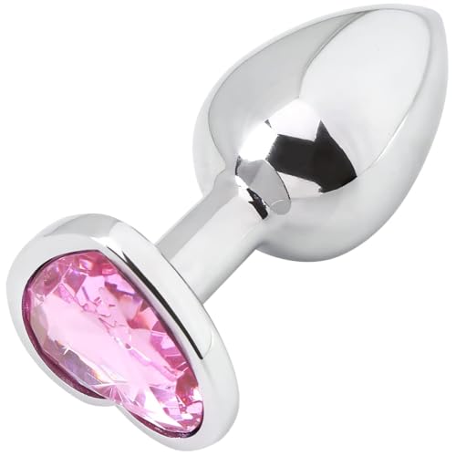 Akstore Small Anal Plug Butt Heart Personal Sex Massager (Pink)