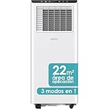 Daitsu Aire acondicionado portátil 3 en 1: Frío, Deshumidificador, Ventilador | Hasta 22 m² | Clase A | Mando inalámbrico | Silencioso y Compacto | Aeris Cool APD-09FXA