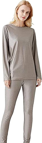 YILEFU Ropa de maternidad EMF, traje de protección contra la radiación para mujeres embarazadas, conductor/blindaje, protección EMF, protección antiradiación, tela plateada que reduce la EMI