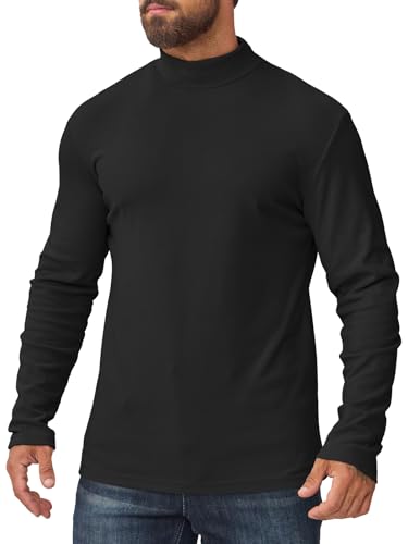 Vorvowry Maglia Uomo Collo Alto Termica Dolcevita Slim Fit con