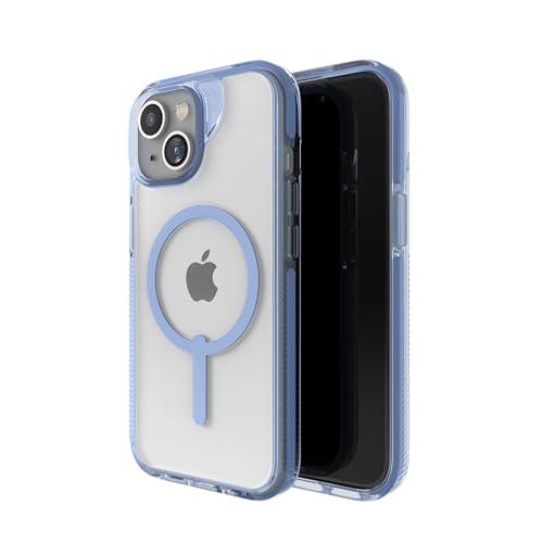 Image of ZAGG Santa Cruz Snap iPhone 15 /14 /13 Case - MagSafe Phone Case, Drop Protection (13ft /4m), Durable Graphene, Anti-Yellowing, and Scratch-Resistant Phone Case, Blue