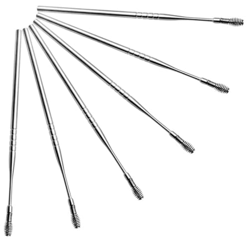 minkissy Spiral Ear Wax Tool 6pcs Stainless Steel Ear Cleaner Safe Earwax Remover for Sensitive Ears