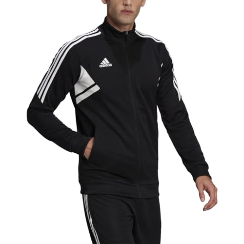 Image of adidas Condivo22 Track Jacket - Mens Soccer, Black-white, Large