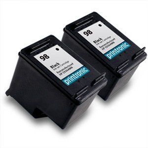 Printronic Remanufactured Ink Cartridge Replacement for HP 98 C9364WN , Black 2 Pack