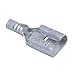 NTE Electronics 76-FD12C Brass Terminal Non-Insulated Female Disconnect, Electro Tin Plated, 0.032" x 0.250" NEMA Tab, 12-10 AWG Wire Size (Pack of 100)