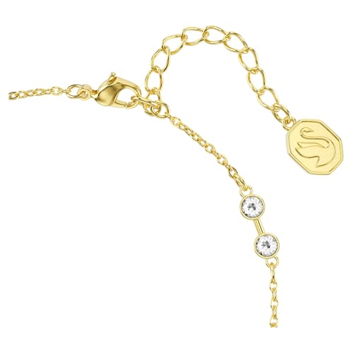 Swarovski Remix Collection strand, Round cut, White, Gold-tone finish3