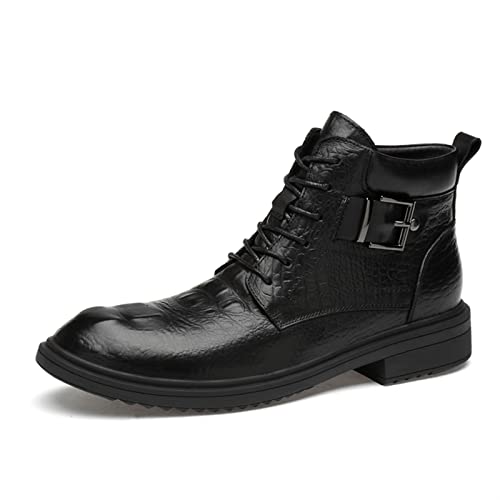 Botas antideslizantes de hombre en cuero resistente para evitar resbalones con estilo