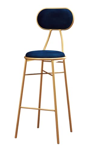 Taburete De Bar, Taburetes De Bar La Silla Con Respaldo Tiene Alfombrilla Antideslizante Un Reposapiés Taburete De Mesa Para Cocina/Bar Taburetes Altos Patas De Metal Altura De Pub Ocio Mode Cover
